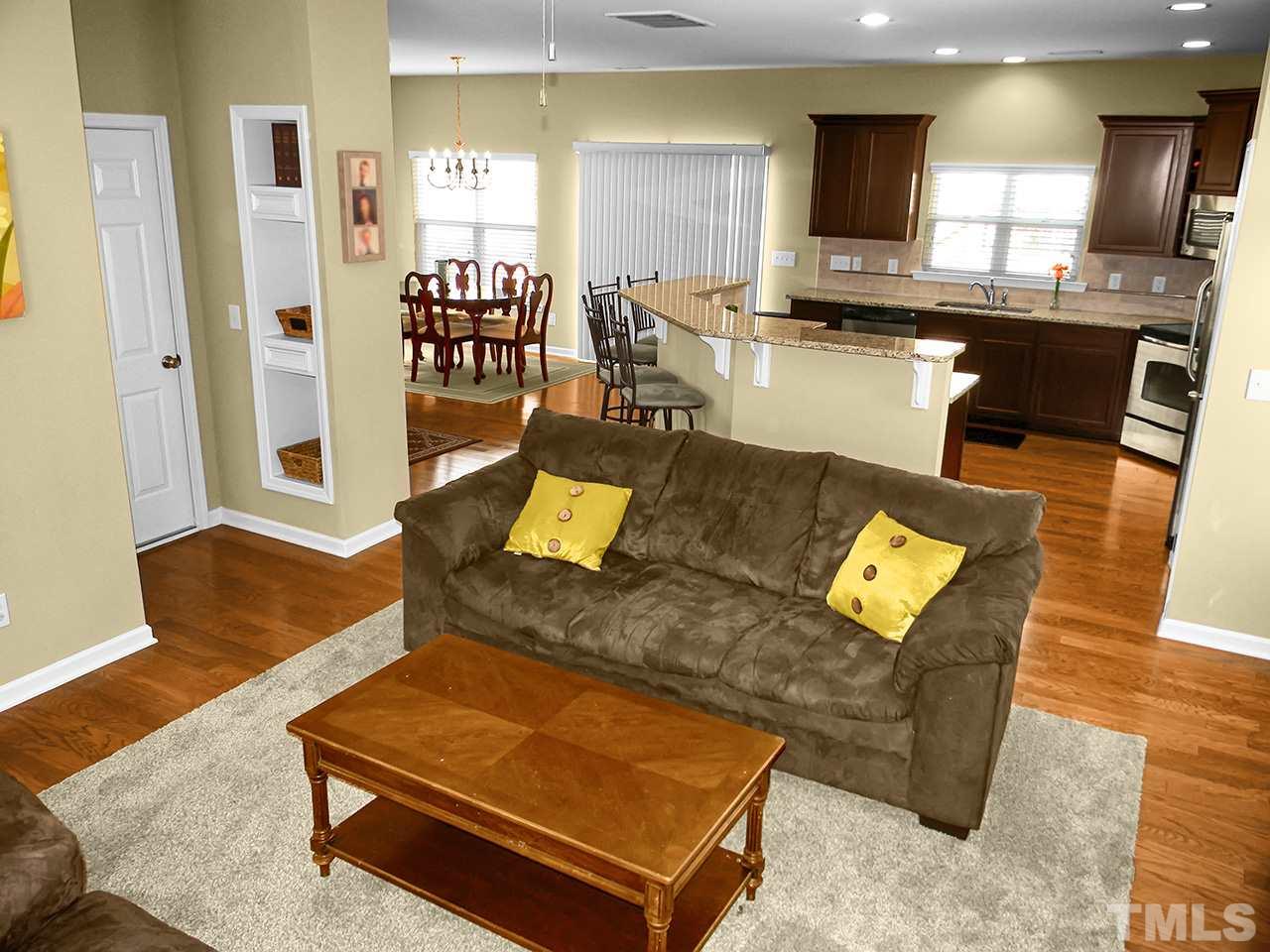 4418 Cardinal Grove Boulevard Raleigh, NC 27616 - Photo 23 of 23 Open floorplan with views into the kitchen and dining room