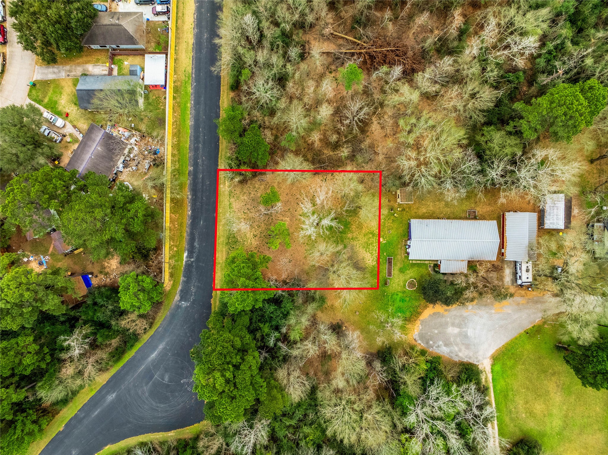 650 Texas Street Tomball, TX 77375 - Photo 8 of 22 an aerial view of residential house with outdoor space