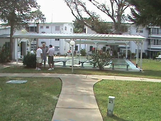 an outdoor view with sitting space