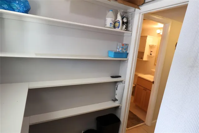 a close view of closet