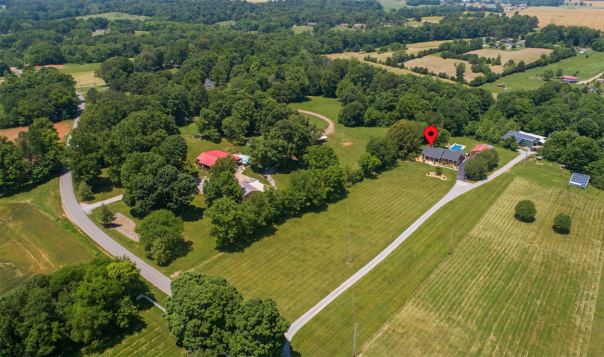 182 West Harper Road Portland, TN 37148 - Photo 27 of 29 an aerial view of residential houses with outdoor space and trees