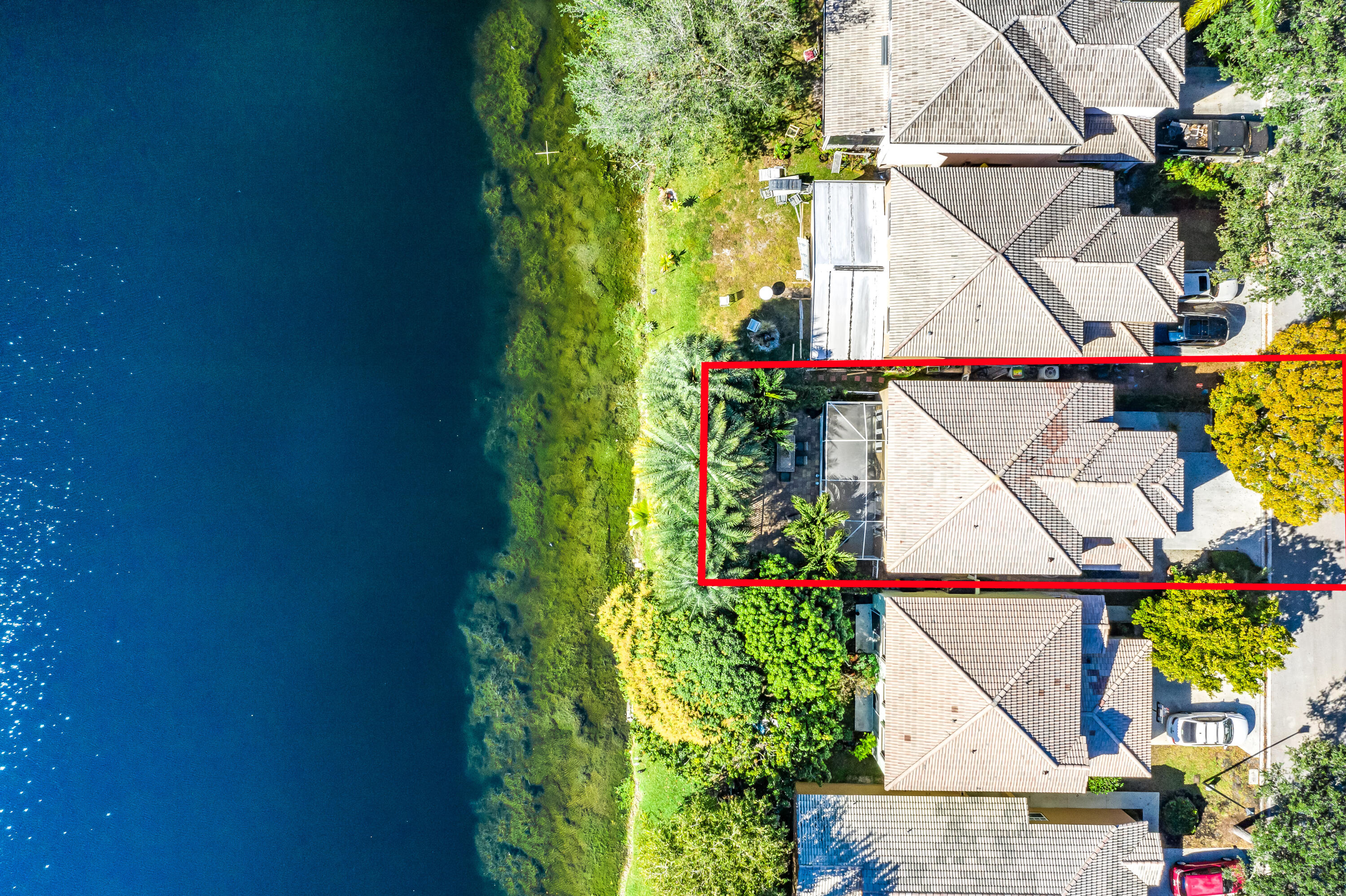 5236 Eagle Cay Way Coconut Creek, FL 33073 - Photo 29 of 33 an aerial view of house with swimming pool and blue painted walls