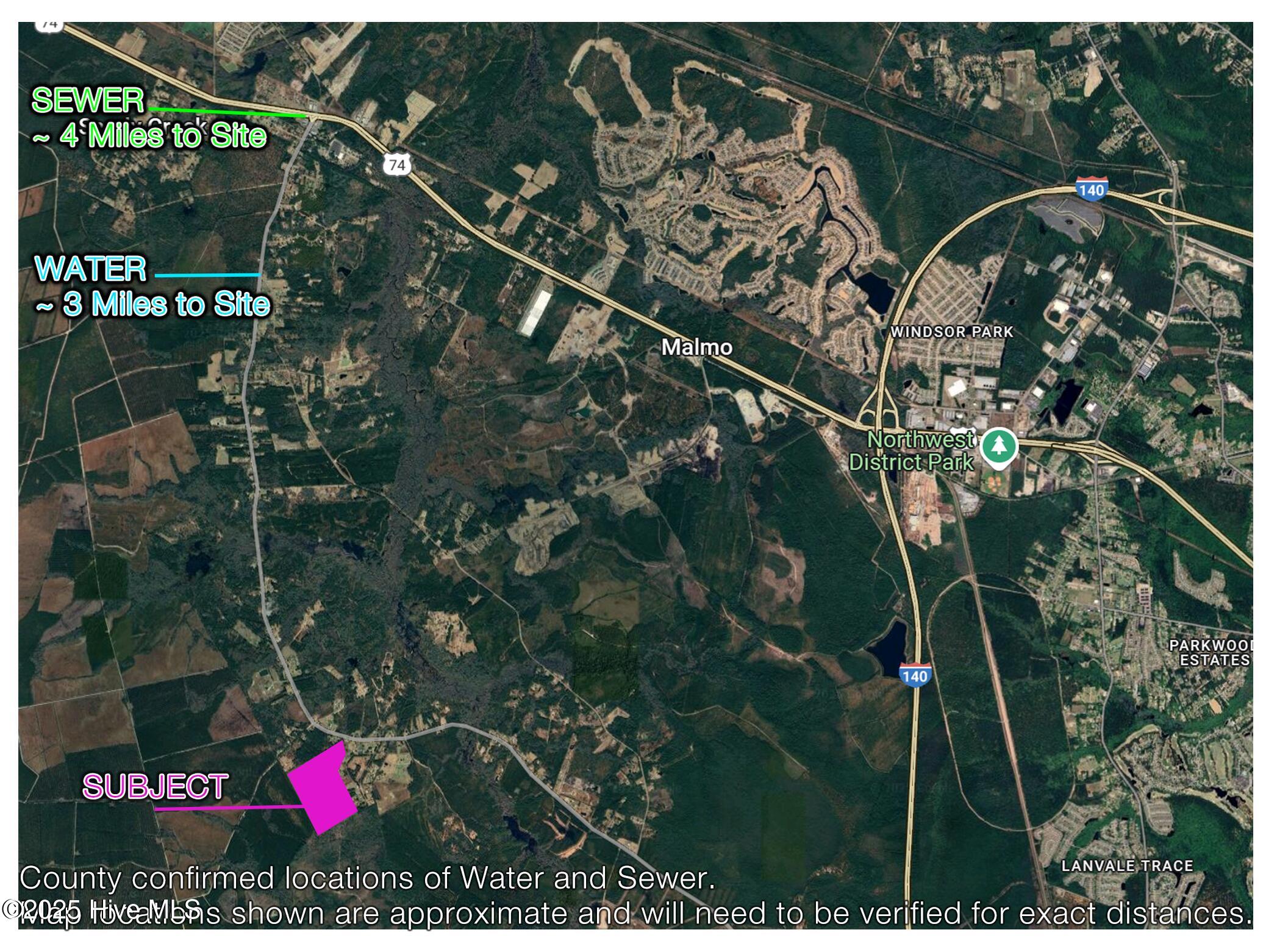 80.35-ac Maco Road Northeast Leland, NC 28451 - Photo 11 of 12 County Water and Sewer Locations