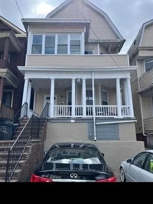 a front view of a house with windows