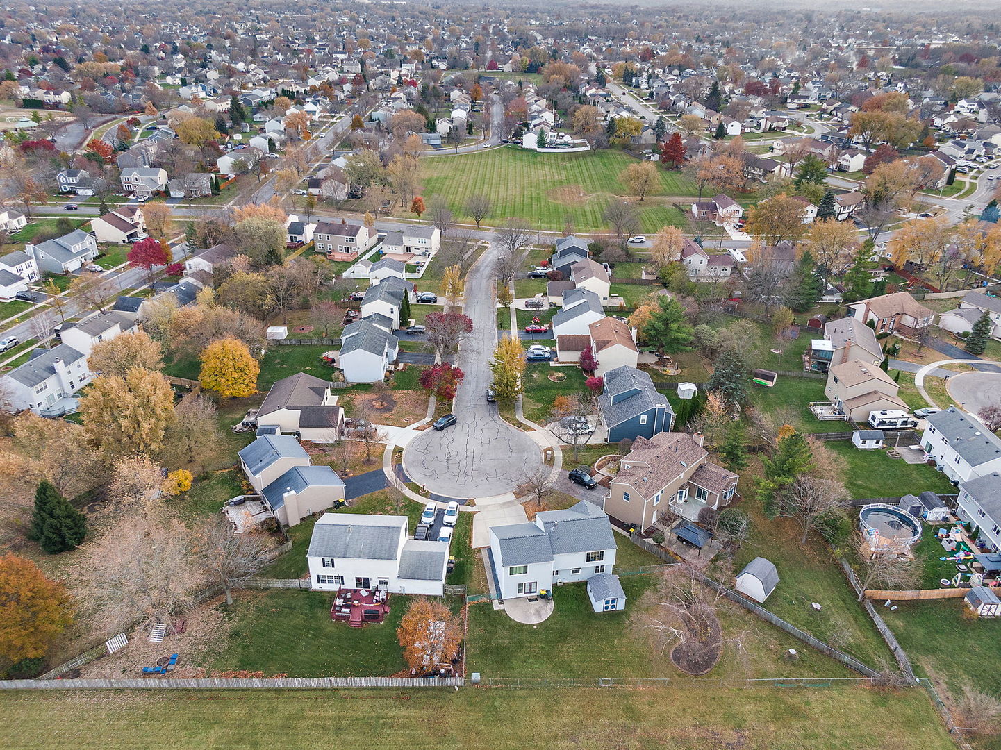 1340 Nantucket Court Carol Stream, IL 60188 - Photo 13 of 15 an aerial view of residential houses with outdoor space