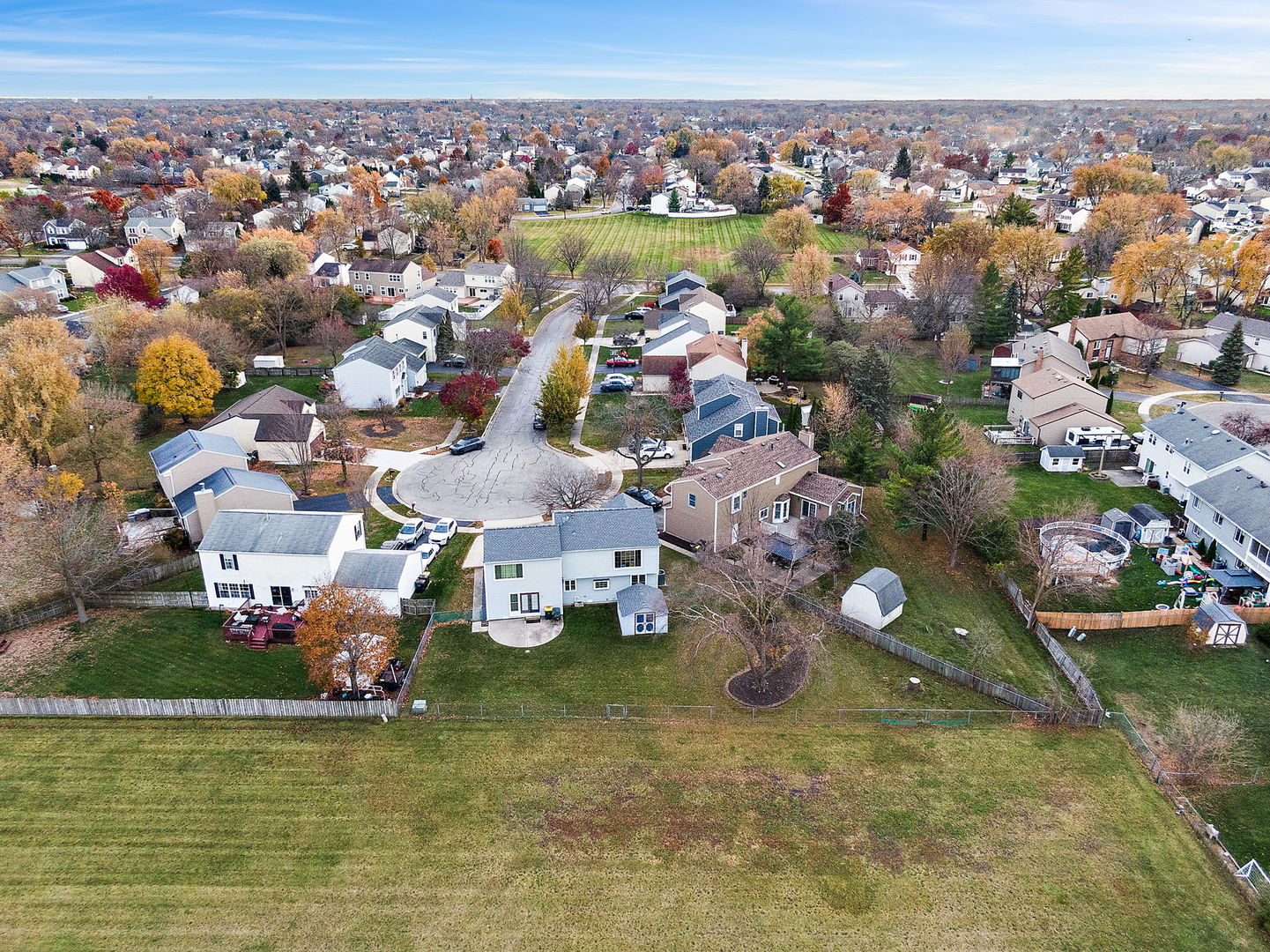 1340 Nantucket Court Carol Stream, IL 60188 - Photo 15 of 15 an aerial view of a house with a swimming pool yard and mountain view in back