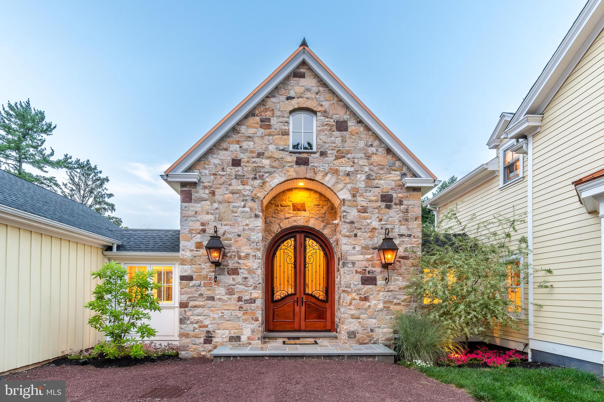 2969 Windy Bush Road Newtown, PA 18940 - Photo 4 of 124 Elegant Classic Stone Entrance