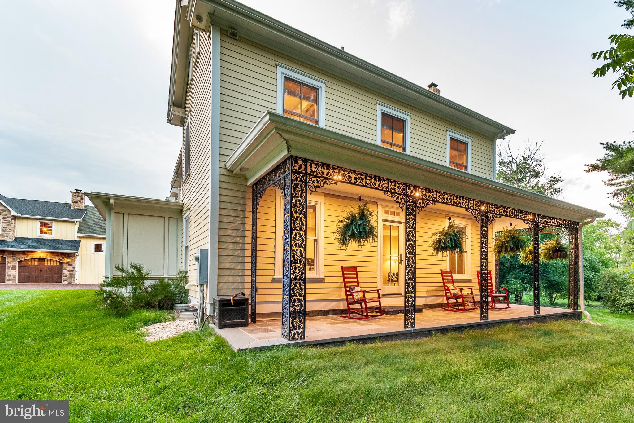2969 Windy Bush Road Newtown, PA 18940 - Photo 8 of 124 Covered Front Porch w/wrought iron porch details