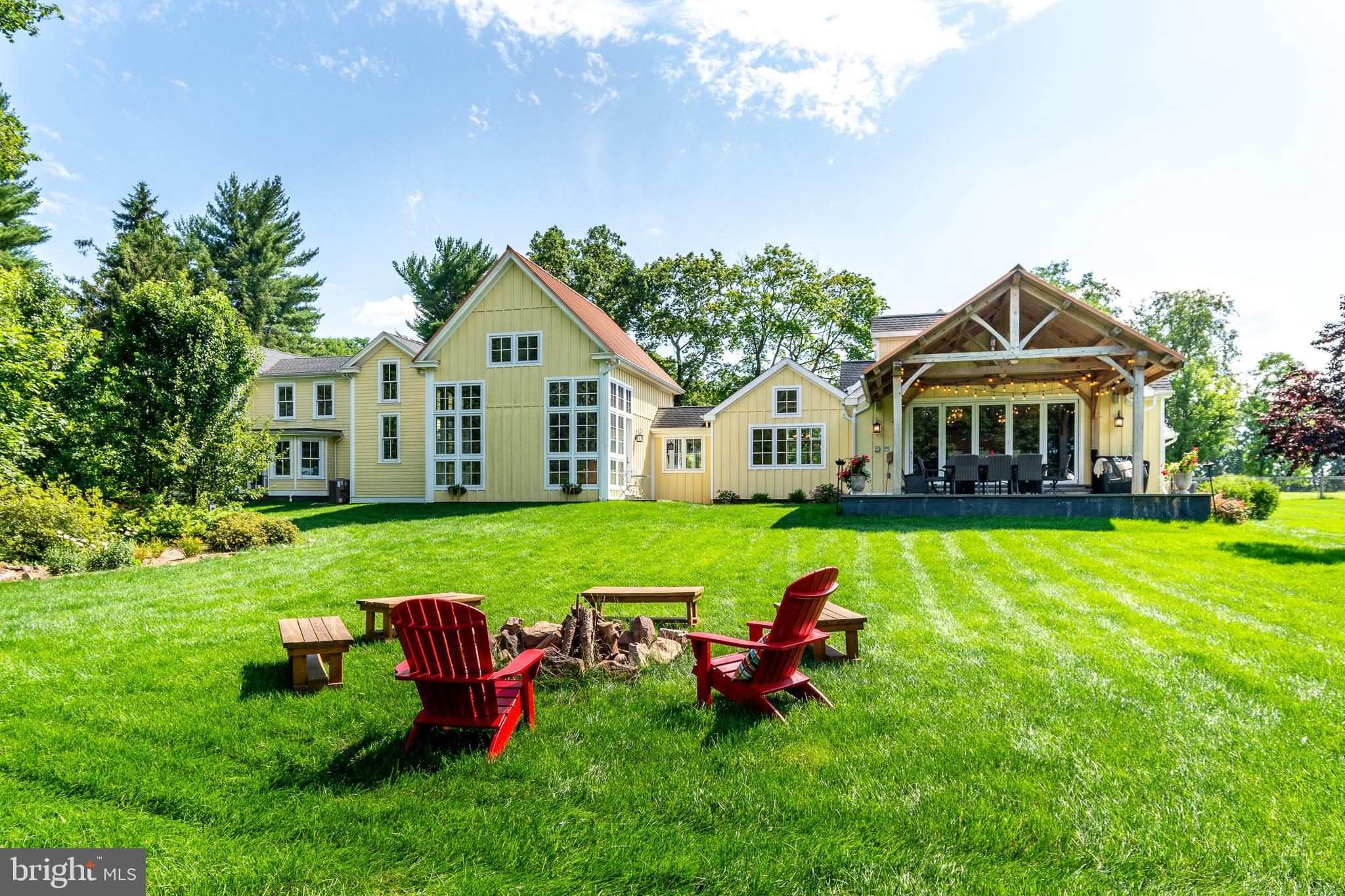 2969 Windy Bush Road Newtown, PA 18940 - Photo 81 of 124 Fire Pit & Side Distant View of Home