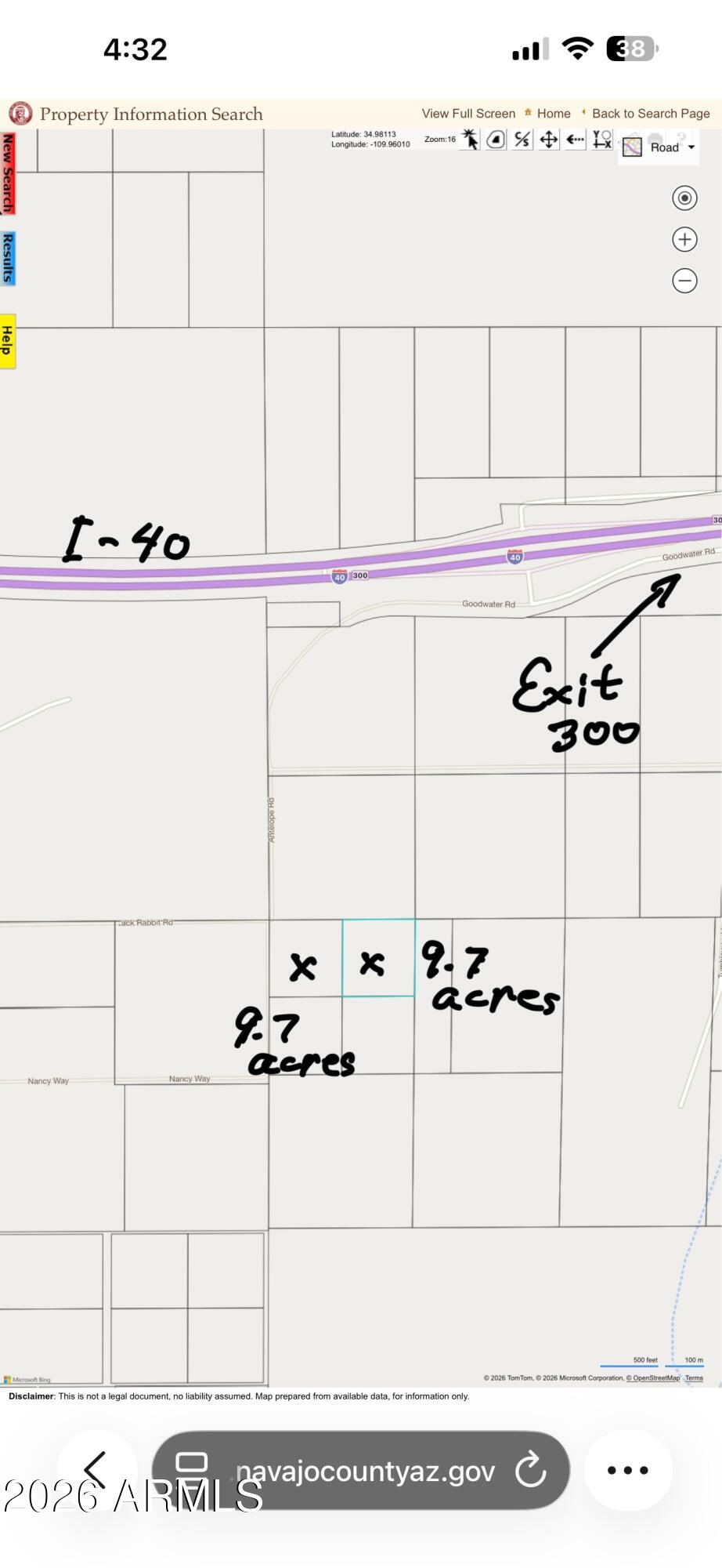 Tbd Jackrabbit Road Holbrook, AZ 86025 - Photo 2 of 11 Diagram w notations