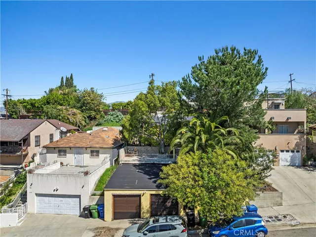 an aerial view of multiple house