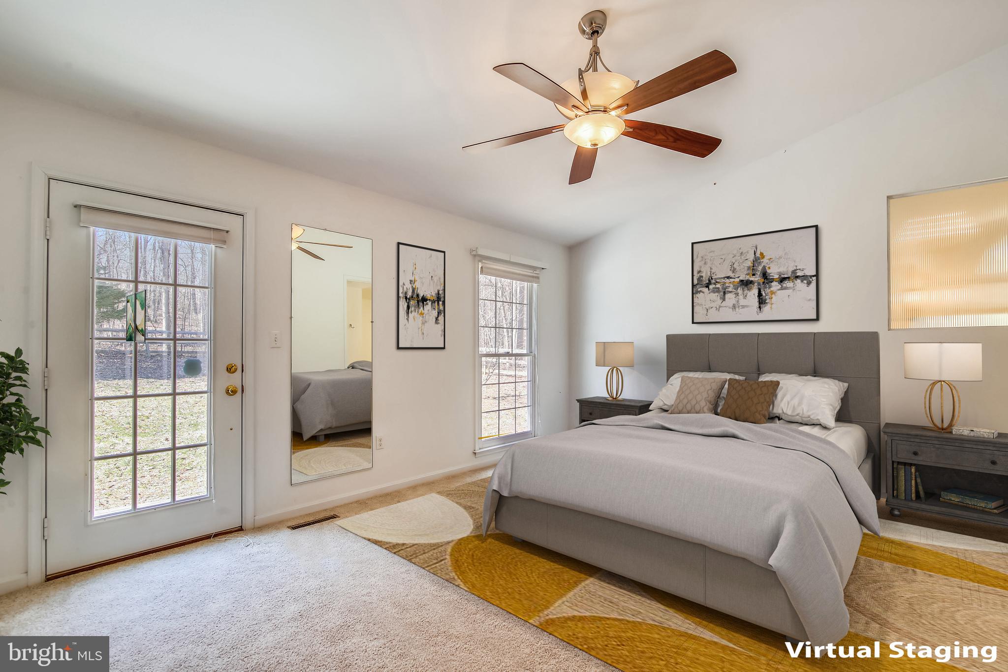 Primary Bedroom Virtual Staged