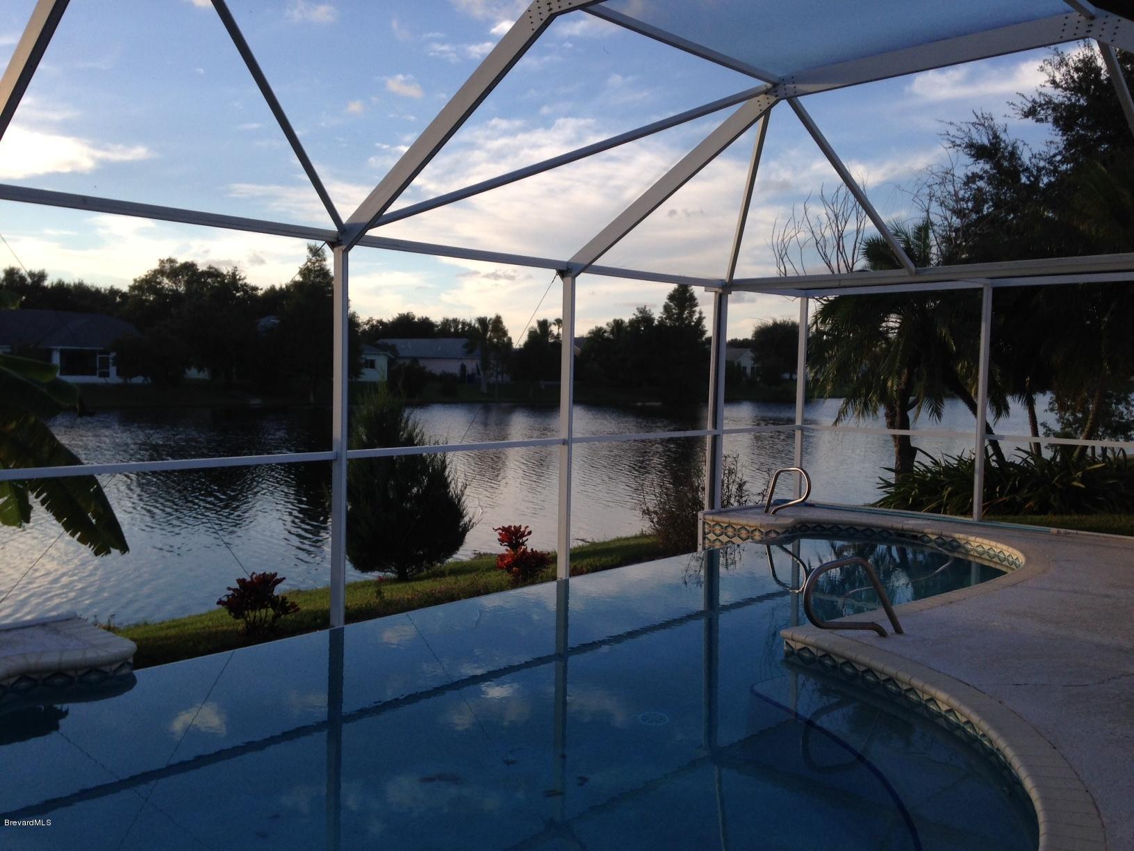 1207 Winding Meadows Road Rockledge, FL 32955 - Photo 25 of 27 Infinity Pool Overlooking the Lake
