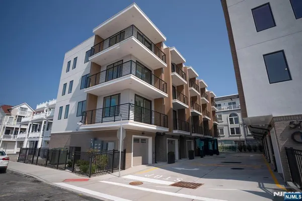 a front view of a building