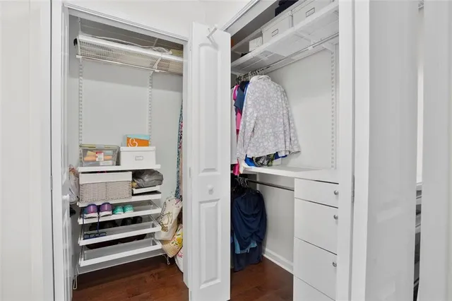 a view of walk in closet