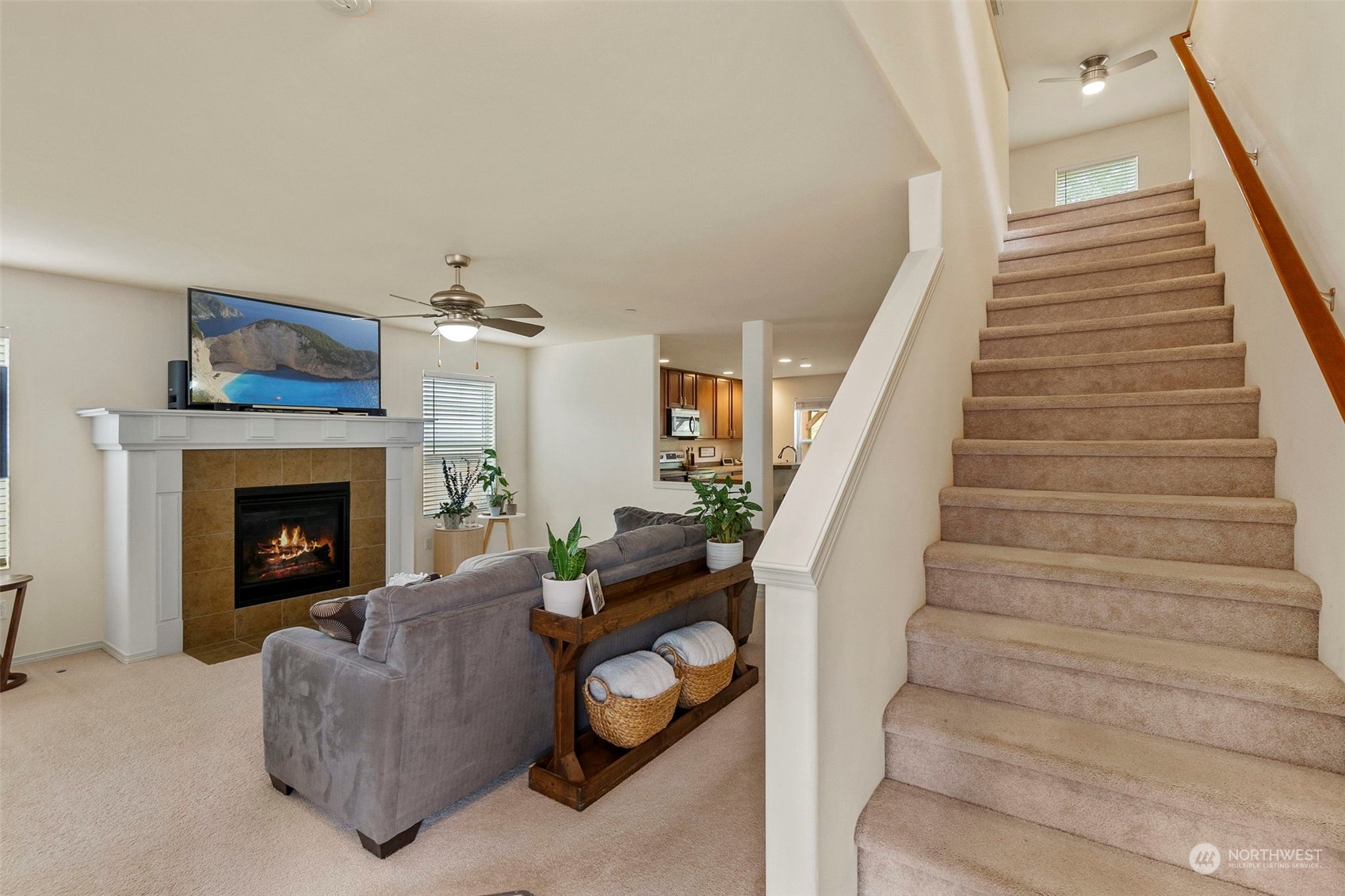 1328 Foreman Road DuPont, WA 98327 - Photo 5 of 37 a living room with furniture and a fireplace