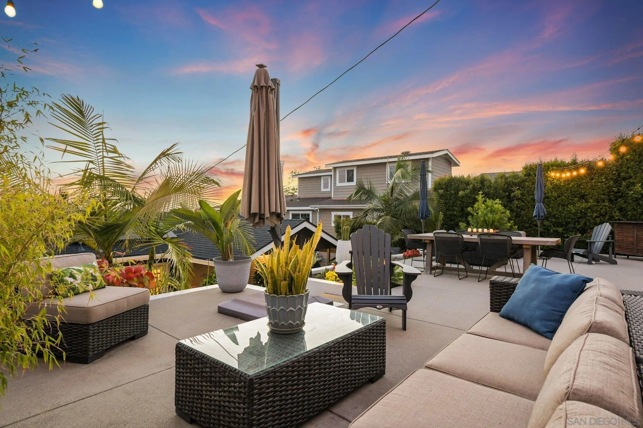 4635 4th Street La Mesa, CA 91941 - Photo 44 of 53 a view of a roof deck with couches and potted plants