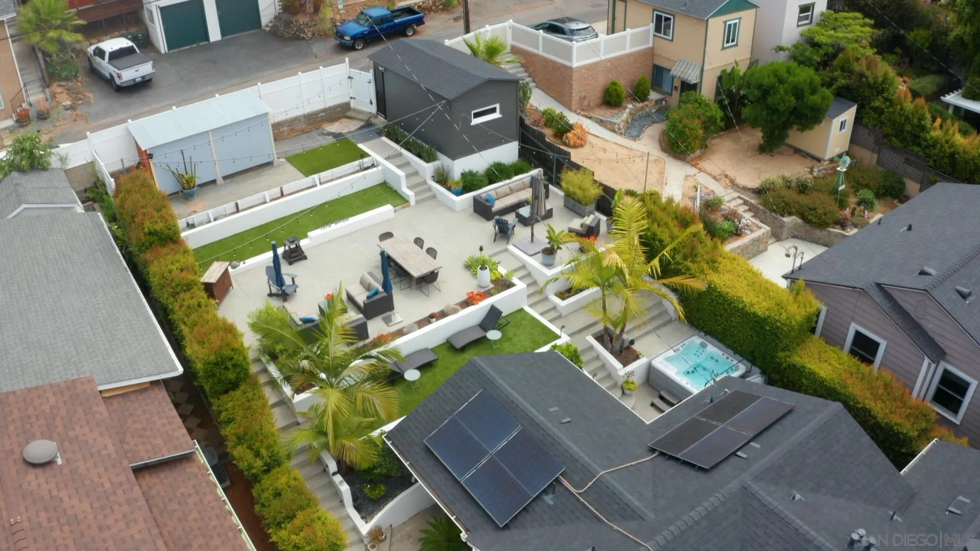 4635 4th Street La Mesa, CA 91941 - Photo 52 of 53 an aerial view of a house with garden space and street view