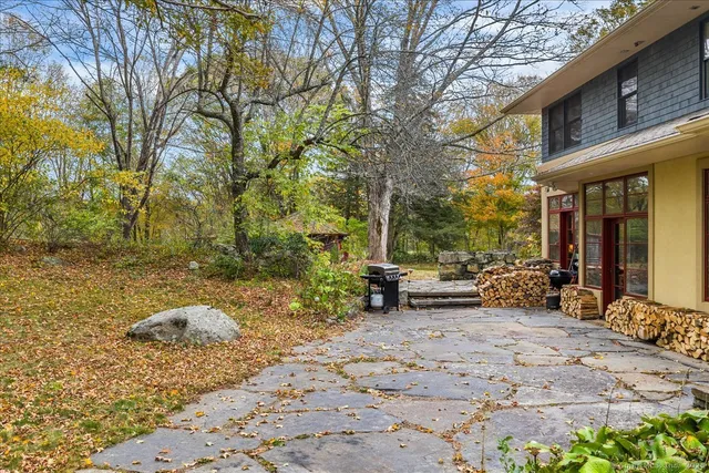a view of a lake with a mountain