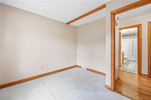 an empty room with a window