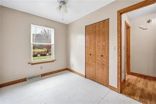 a view of a kitchen and a windows