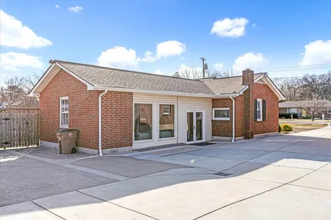 a view of a house with a patio