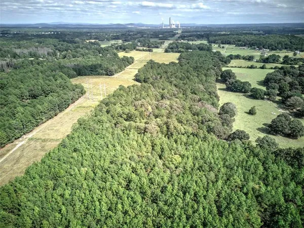 an aerial view of mountain with trees