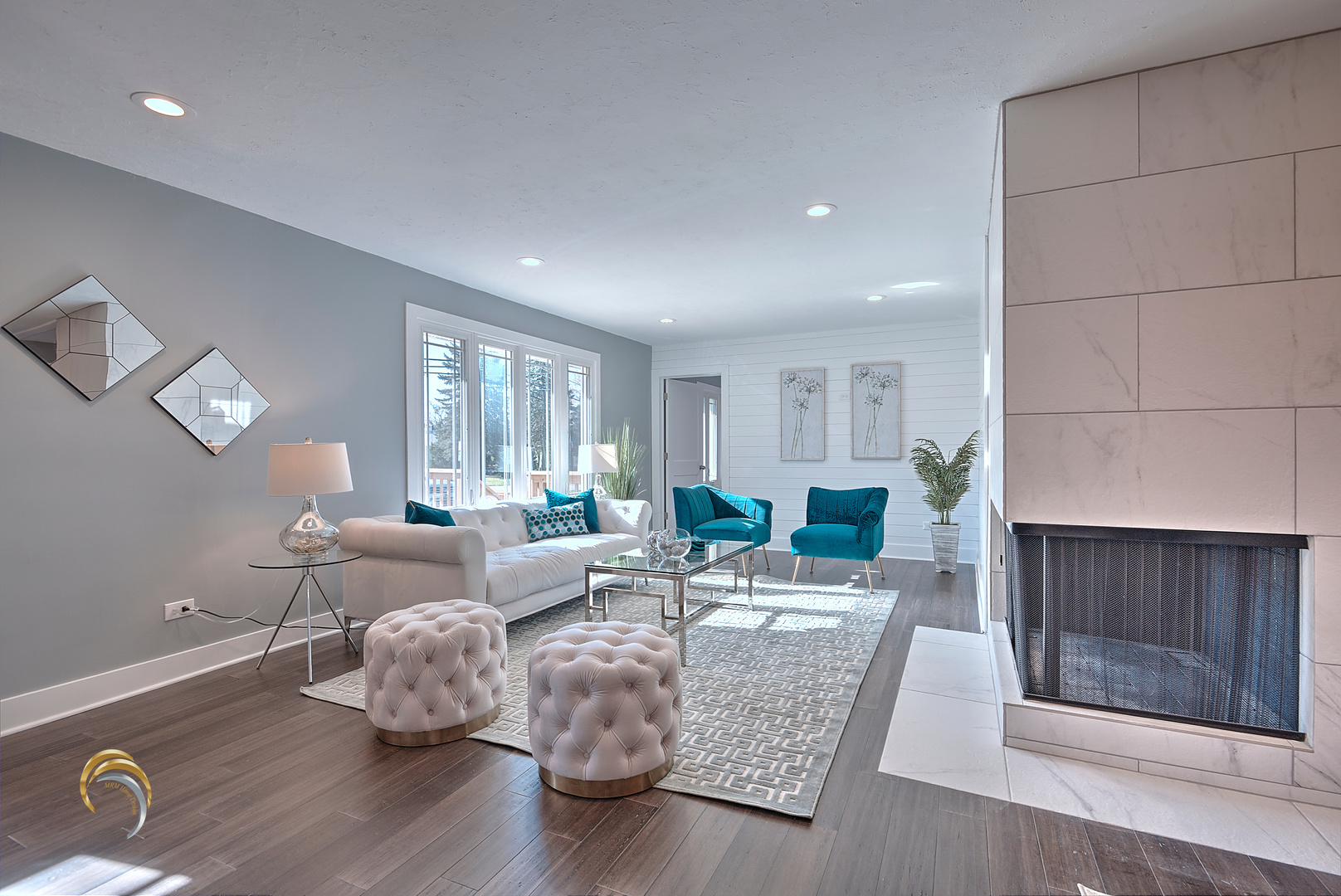 1016 Riedy Road Lisle, IL 60532 - Photo 4 of 17 a living room with furniture and a fireplace