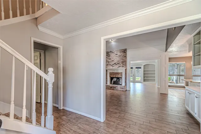 a kitchen with cabinets and steel stainless steel appliances