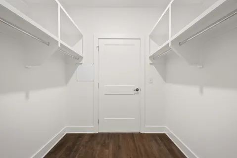 a front view of a building with a street