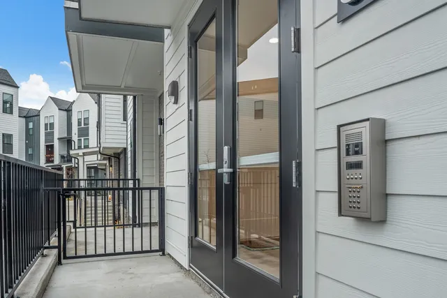 a view of front door of house