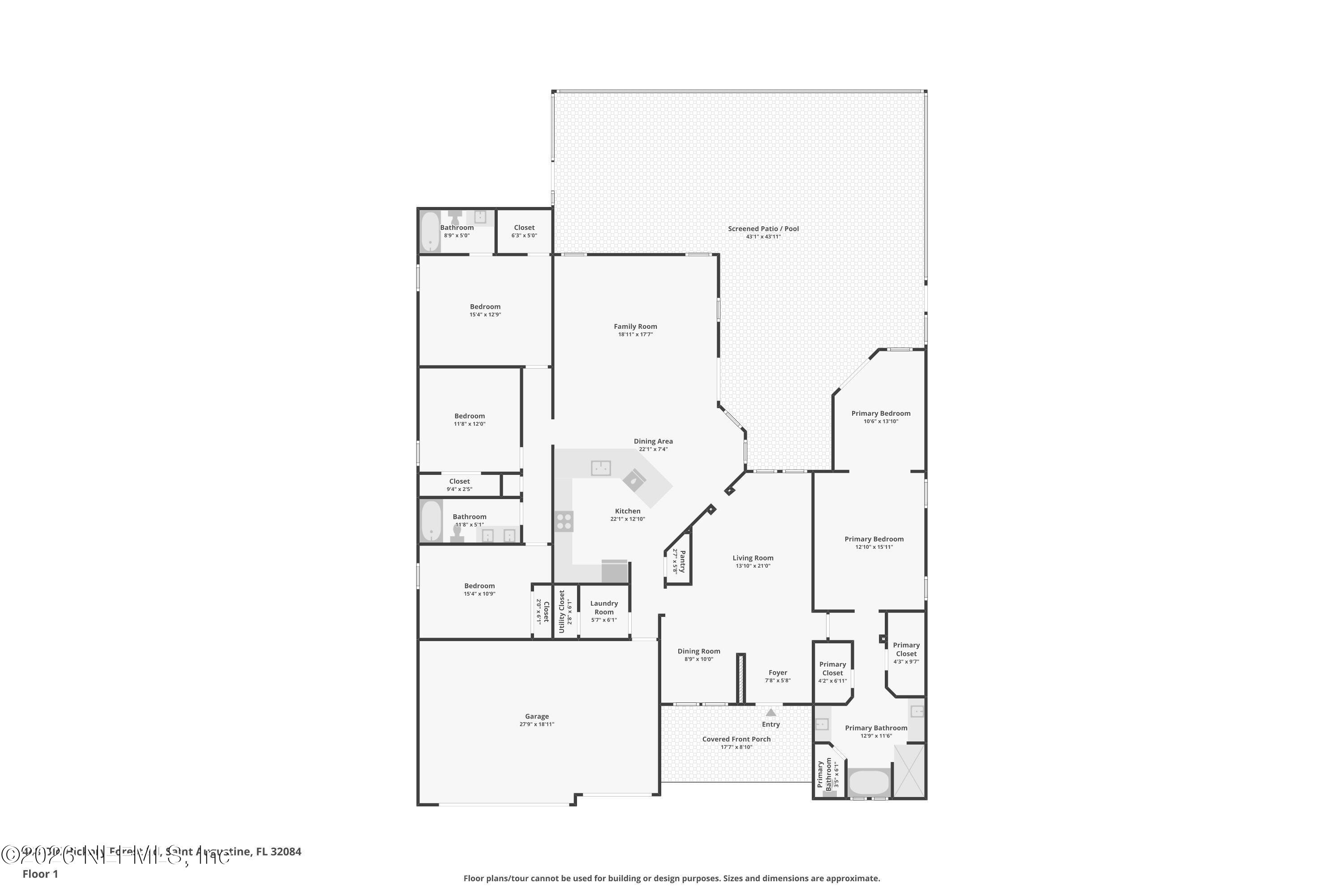 448 Old Hickory Forest Road St. Augustine, FL 32084 - Photo 39 of 65 1-floor-1