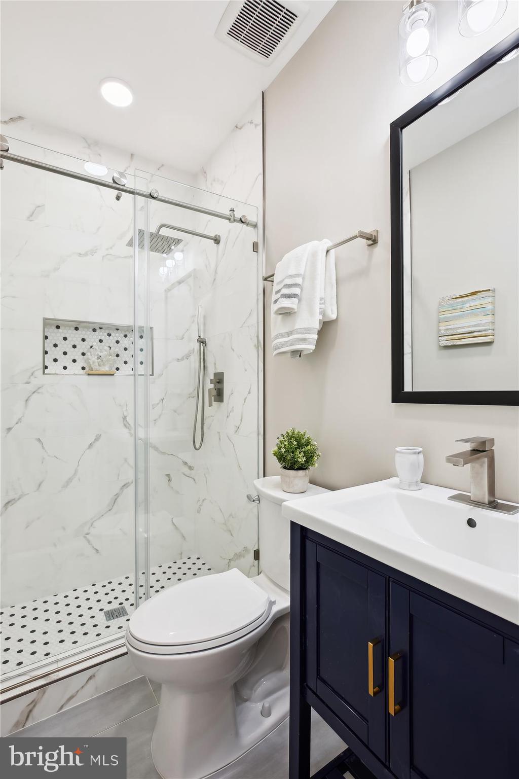 329 15th Street Northeast Washington, DC 20002 - Photo 21 of 71 a bathroom with a sink toilet and shower