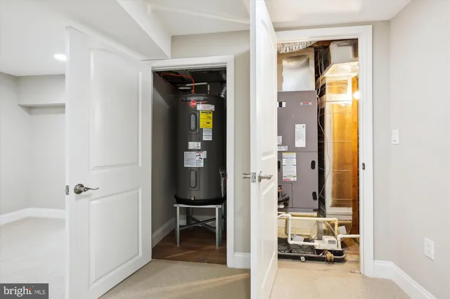 a view of a building with glass door