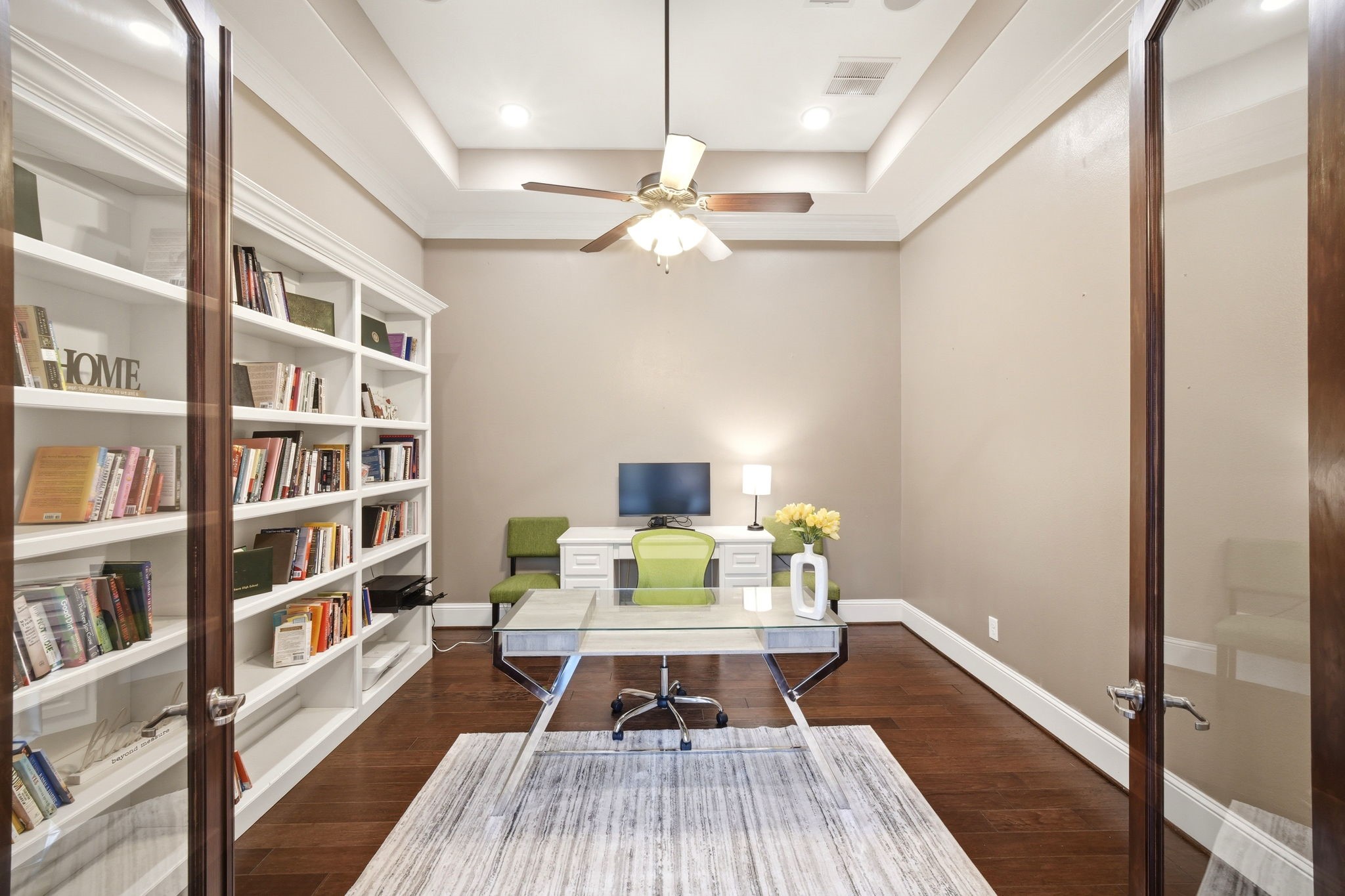 5815 Stratton Woods Drive Spring, TX 77389 - Photo 13 of 45 a bedroom with a bed and a book shelf