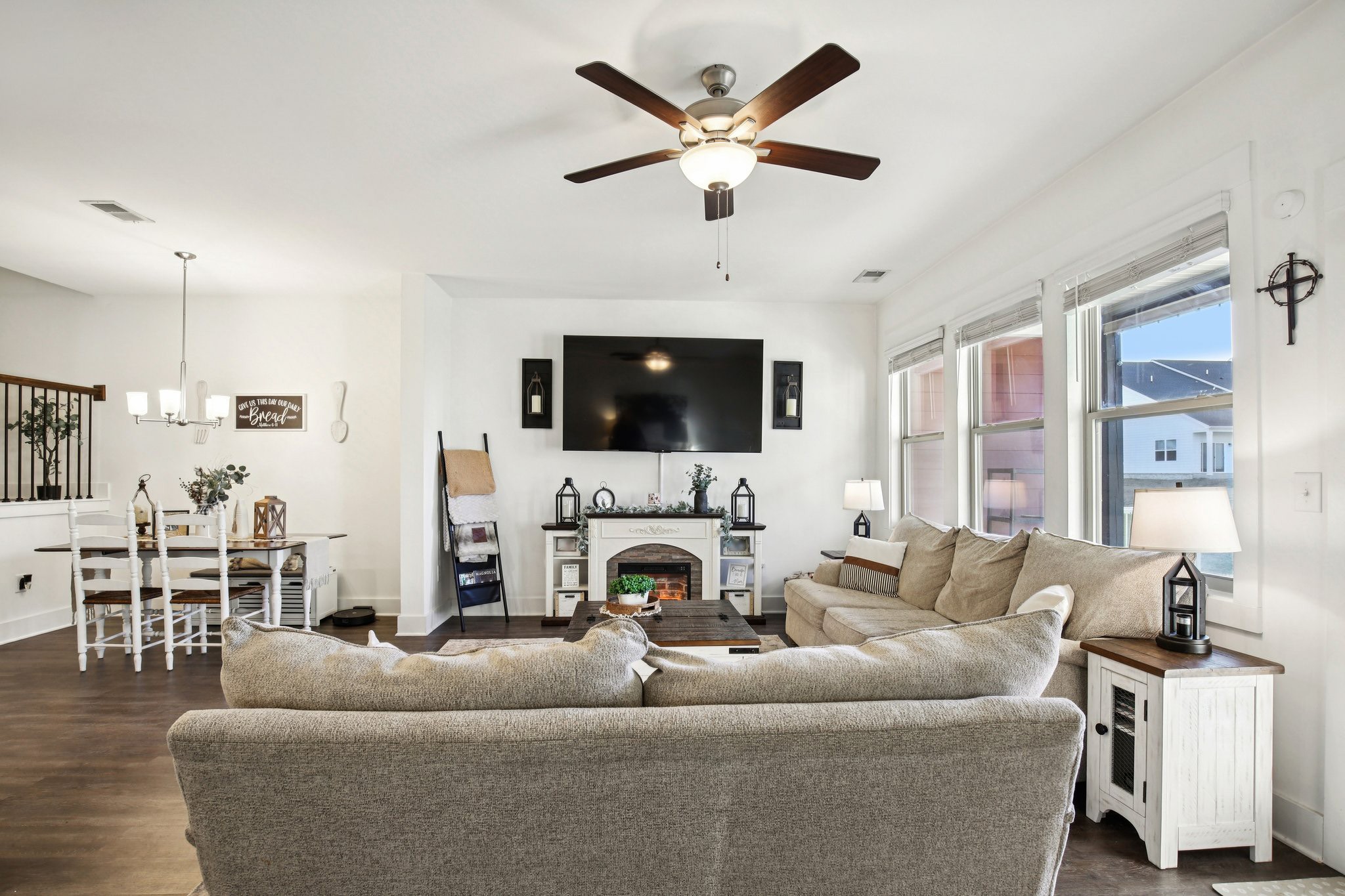513 Baxter Crossing Lebanon, TN 37087 - Photo 20 of 74 a living room with furniture fireplace and flat screen tv