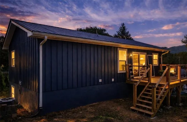 a house view with a garden space