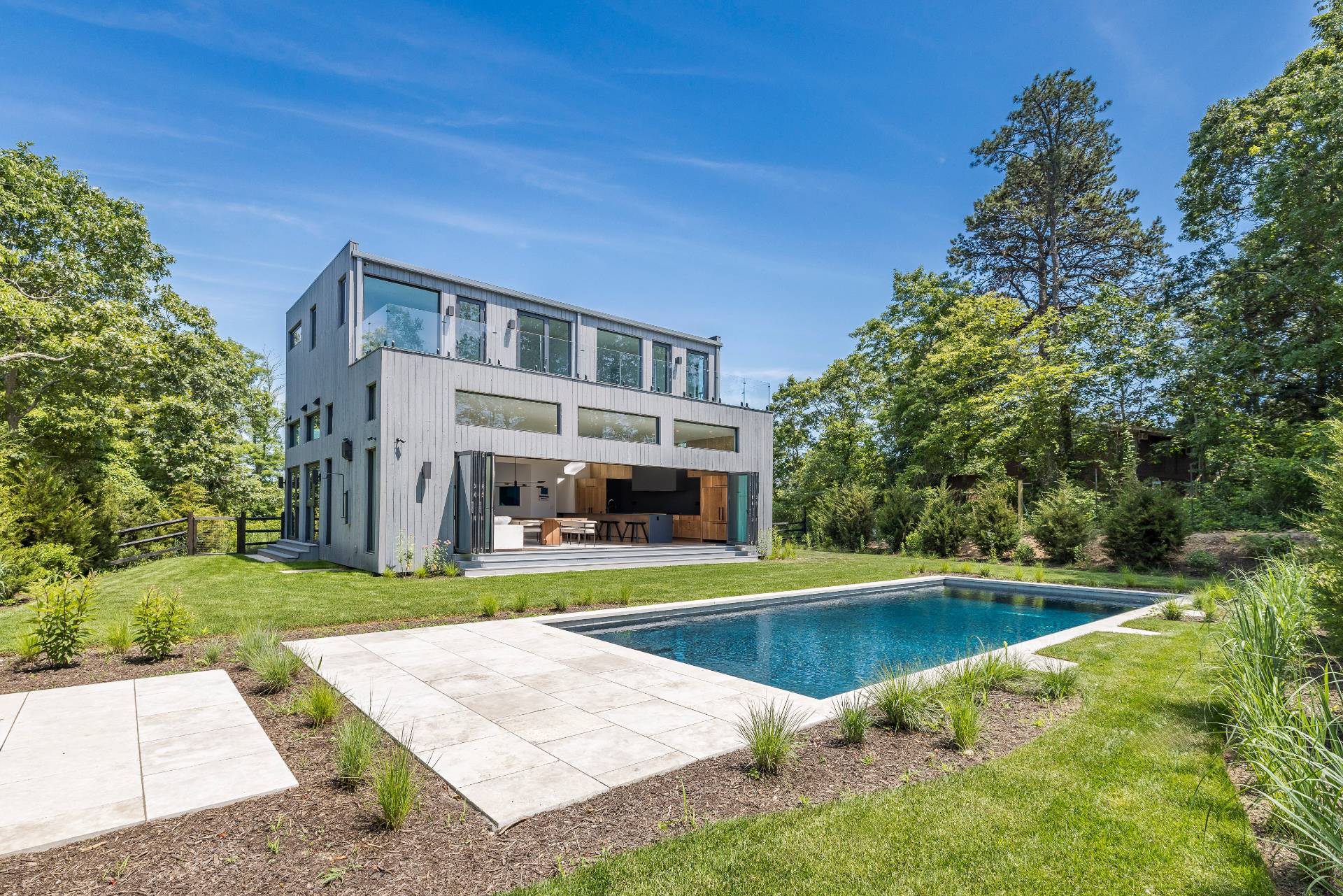 5 Ridge Lane Hampton Bays, NY 11946 - Photo 7 of 38 a view of an house with swimming pool yard and outdoor seating