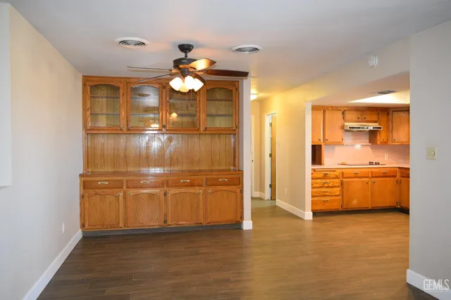 a view of a kitchen with a sink