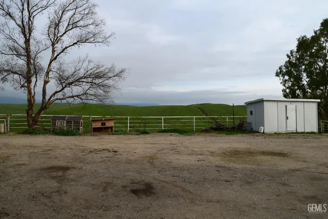 a view of a field with trees