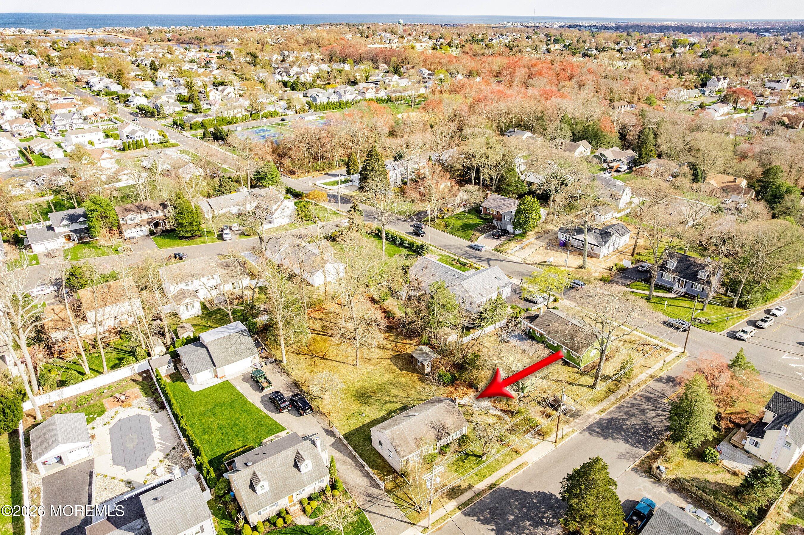 304 Old Mill Road Spring Lake Heights, NJ 07762 - Photo 4 of 18 05-Front Left Aerial with arrow