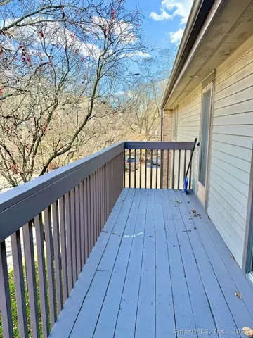 a view of wooden deck