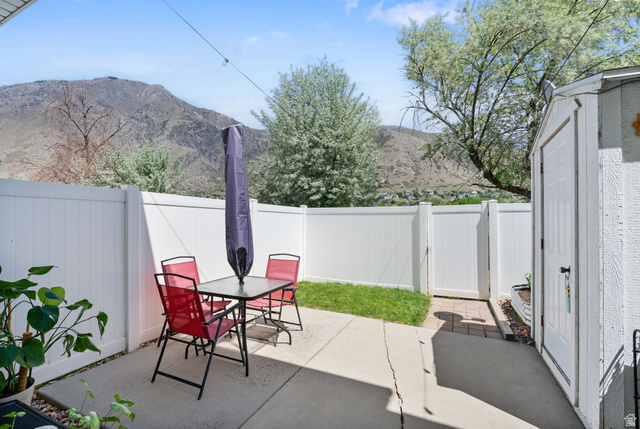 732 North 200 E Street Springville, UT 84663 - Photo 24 of 36 Private fenced patio featuring a concrete slab and a small lawn area