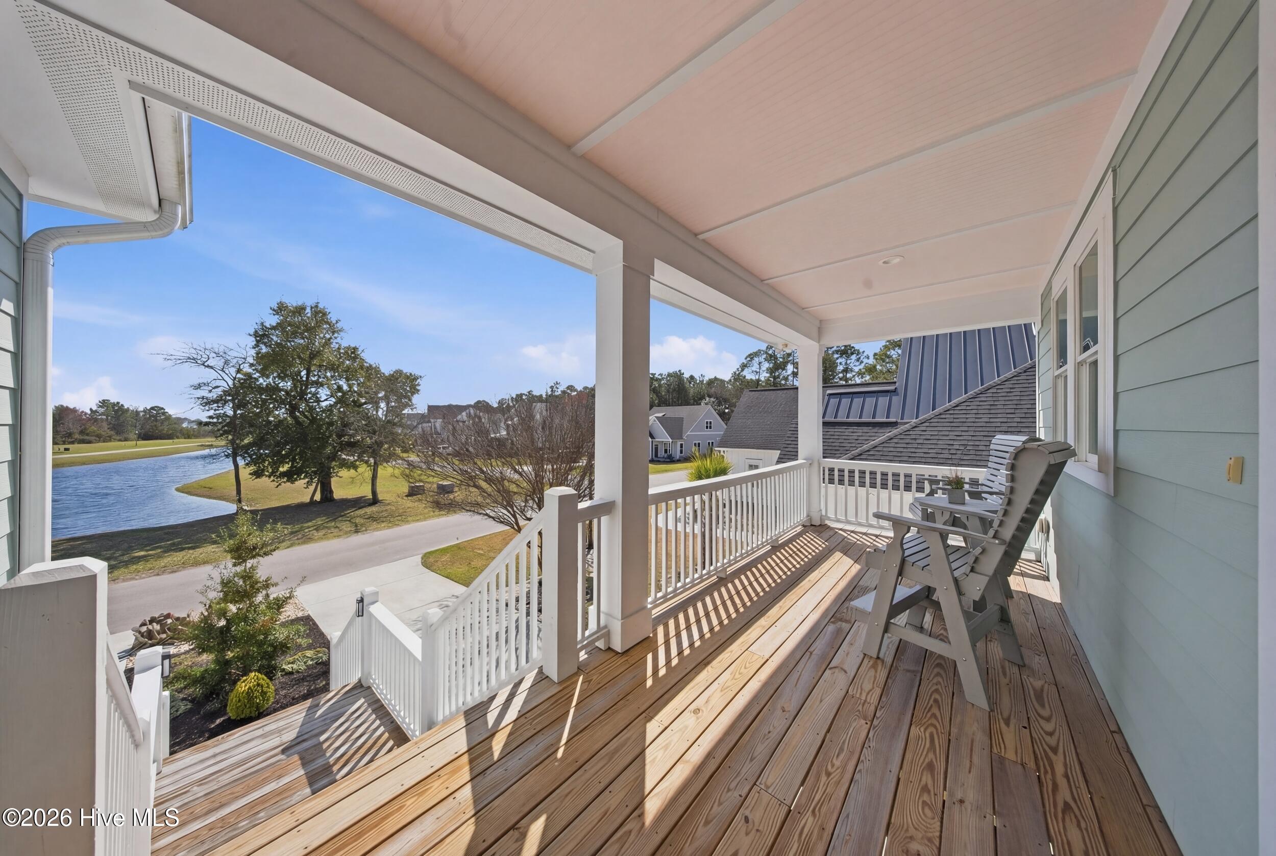 131 Everett Park Trail Holly Ridge, NC 28445 - Photo 12 of 120 Covered Front Porch Pond View