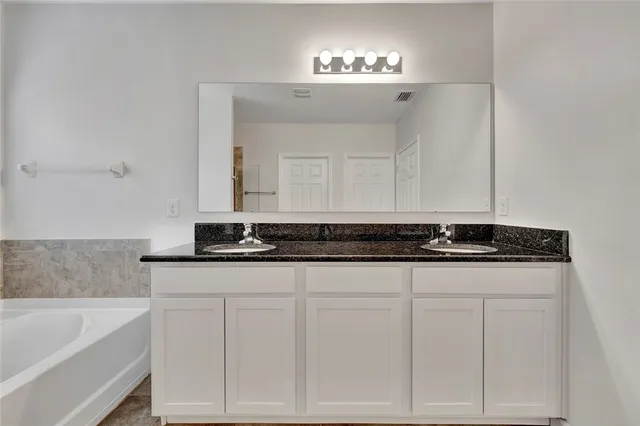 a bathroom with a sink and a bathtub