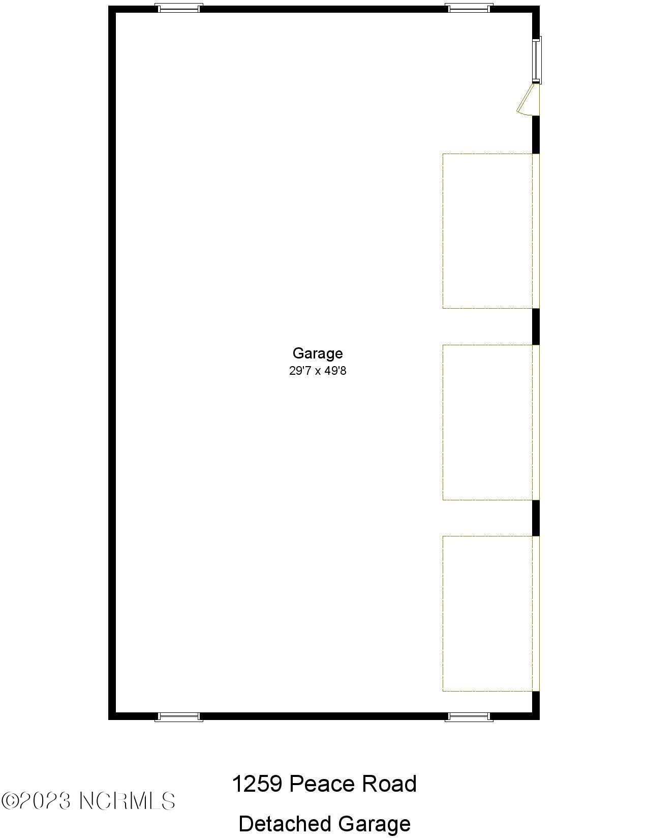 1259 Peace Road Carthage, NC 28327 - Photo 50 of 50 1259 Peace garage w out sq ft-page-001