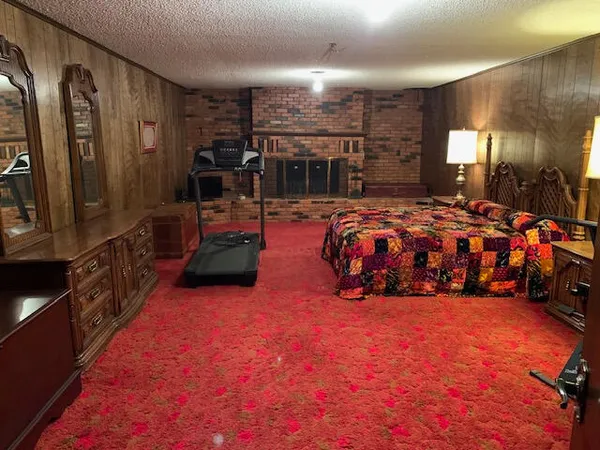 a large room with furniture