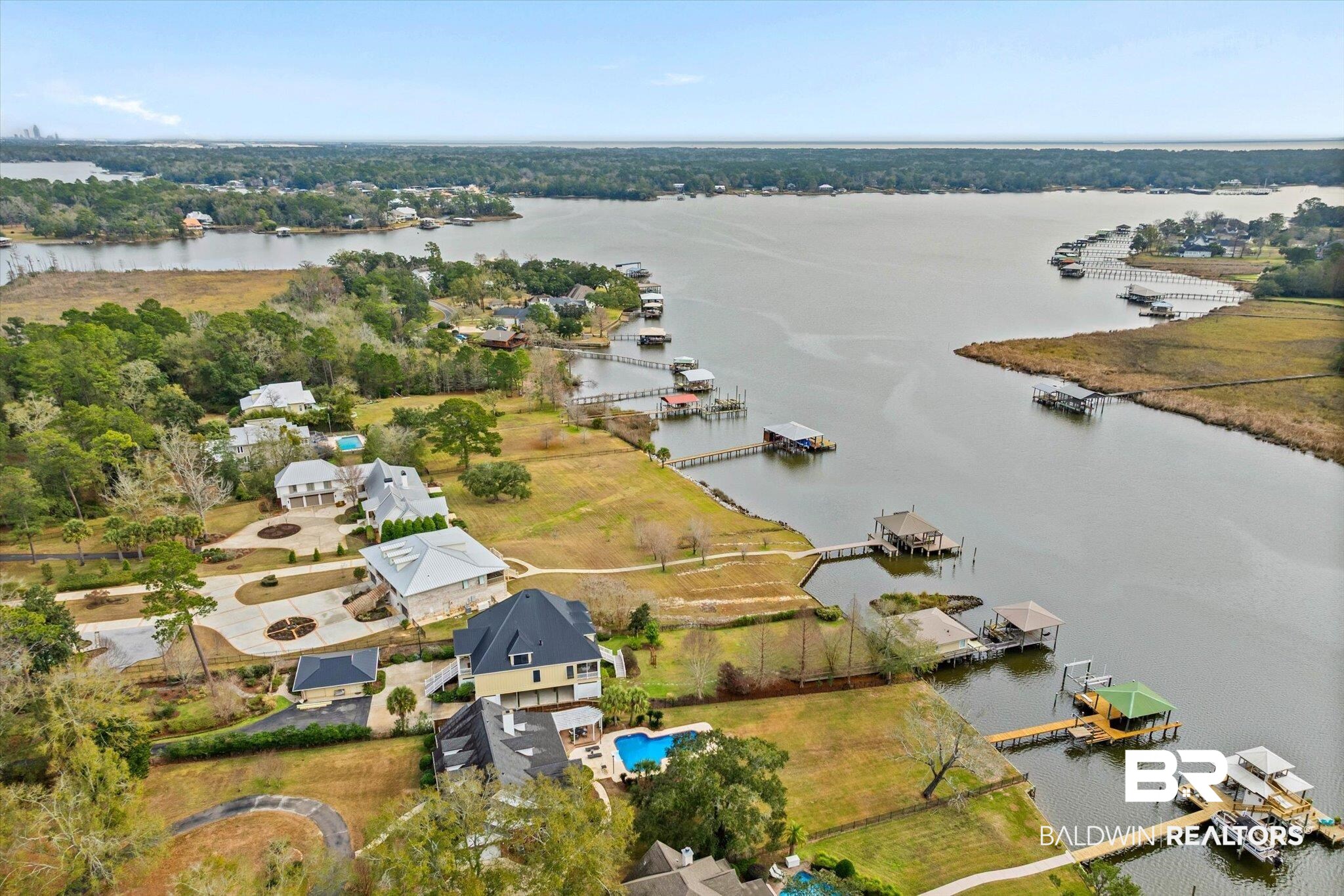 4851 Audubon Drive Mobile, AL 36619 - Photo 43 of 46 Aerial overview of property's location with a nearby body of water