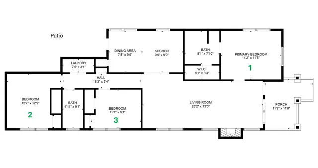 a picture of a floor plan