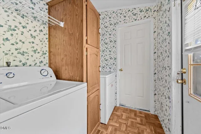 a bathroom with a sink and a shower curtain